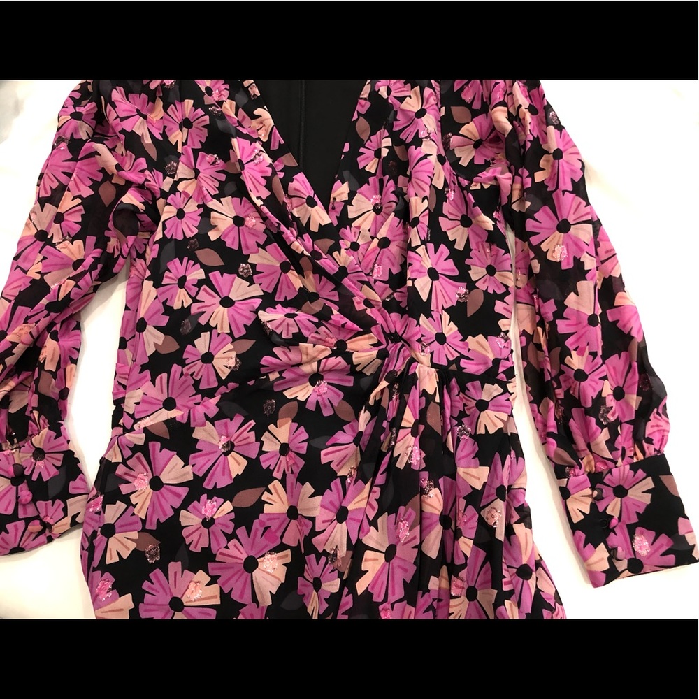 Kate Spade midi dress chiffon floral - Picture 4 of 6